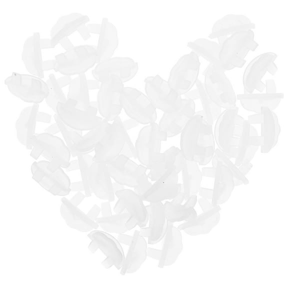 WHAMVOX 50pcs Glass Shelf Supports for Closet Shelves Heavy Duty Glass Panel Brackets Multi-Functional Shelf Clips for Kitchen Cabinets Bookshelf Support Clips