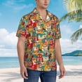 thumbnail image 3 of Fotbe Funny Owl Bird Camisa Hawaiana para Hombre Unisex – Camisa Casual de Verano con Botones de Manga Corta de Algodón y Lino,Medium, 3 of 7
