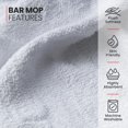 thumbnail image 2 of Canadian Linen Plain White Bar Mops, 12 Pack Lightweight Quick Dry Soft Absorbent Cotton Reusable Cleaning Cloth for Salon Spa Gym Nursing Home Sports, 2 of 8