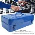 thumbnail image 3 of Blue Tool Chest Storage Organizer, Blue Toolbox Metal Structure High Load Bearing Portable Tool Storage Organizer for Workshop Garage Car Job Site, 3 of 7