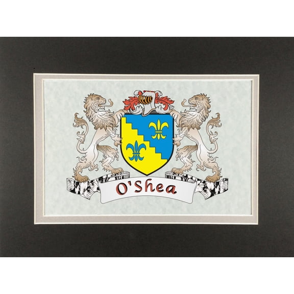 O'Shea Irish Coat of Arms Print - Frameable 9" x 12"