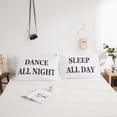 thumbnail image 3 of Move Over Couple Pillowcases Queen White Black Pillow Cover Letters Patter Microfiber Pillow Case 2 Pack, 3 of 9