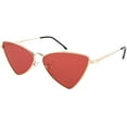 thumbnail image 2 of FEISEDY Lunettes de Soleil Rétro Triangle Œil de Chat pour Femmes Hommes Monture en Métal Verres Colorés Lunettes de Soleil B2743, 2 of 6