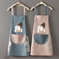 thumbnail image 3 of AKEGAMN Kitchen Apron PVC And Oil Proof Home Apron Anti And Hand Wipeable Coverall. Cooking Work Clothes For Couples., 3 of 5