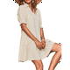 thumbnail image 3 of Vestido Plisado de Corta para Mujer, Color Crema, Talla M, 3 of 7