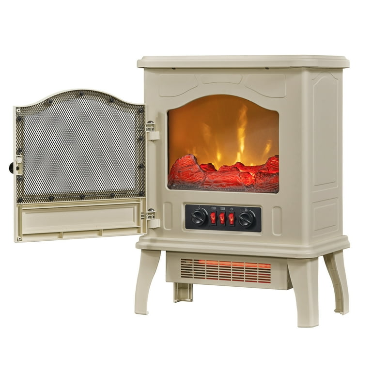 ChimneyFree Powerheat Infrared Quartz Electric Stove Heater, 1500W, Cream -  Walmart.com