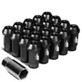 thumbnail image 1 of J2 Engineering LN-T7-013-125-BK J2 Engineering 7075 -T6 Forged Aluminum M12x 1.25 20Pcs 50mm Height Open -End Lug Nut Sets w / Socket Adapter Black, 1 of 6