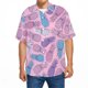 thumbnail image 5 of Camisas Para Hombre Talla Extra Hombres Moda Primavera Verano Casual Manga corta Turndown Neck Impreso Camisetas Top Blusa (Purple, XL), 5 of 5