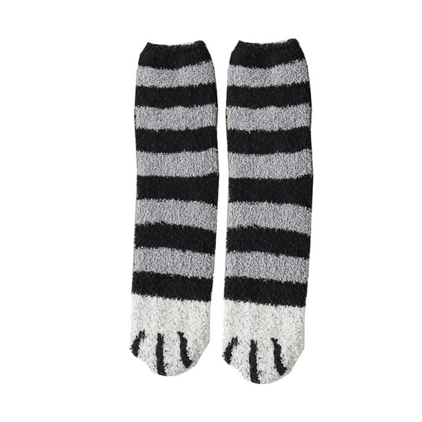Sonducket 1 par de calcetines cálidos de invierno para hombre, suaves y cómodos, calentador de pies para dormir, calcetería Unisex para clima frío, Medias Rayas Negras Sonducket AP012820-01