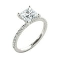 thumbnail image 6 of Mauli Jewels 1.55 Carat Princess Moissanite Natural Diamond Engagement Rings for Women 14K White Gold, Gifts for Her, 6 of 9