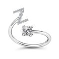 thumbnail image 2 of HEVIRGO Adjustable A to Z Alphabet Open Ring Couple Wedding Band Jewelry Accessory Gift,Z, 2 of 10