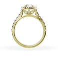 thumbnail image 3 of Unique Moments Lab Grown 1.50 ct Cushion Halo Diamond Engagement Ring 10K Yellow Gold, 3 of 6