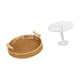 thumbnail image 5 of Cestas de almacenamiento,Cestas de almacenamiento de cocina tejidas con asas hechas a mano,Cestas de pan redondas Bandejas para servir Rectángulo,Escritorio redondo de casa de muñecas,Muebles, 5 of 7