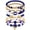 Blue, variant on Football Bracelet Set, 7 Piece Game Day Beaded Stretch Bracelets with Football Charms and Helmet
