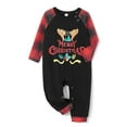 thumbnail image 4 of Meihuid Family Christmas Pjs Matching Sets Christmas Pajamas Santa Printed Top and Plaid Pants Sleepwear for Family, 4 of 9