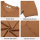 thumbnail image 5 of Camiseta COOFANDY Henley de manga corta para hombre, color marrón, 5 of 9