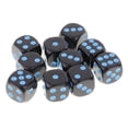 thumbnail image 3 of Dados de plástico para juegos de 16 mm, piezas con puntas para el suministro de juegos de rol. Azul negro, 3 of 5
