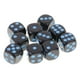 thumbnail image 3 of Dados de plástico para juegos de 16 mm, piezas con puntas para el suministro de juegos de rol. Azul negro, 3 of 5
