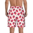 thumbnail image 3 of Kdxio Strawberry Pattern Mens Casual Shorts - Drawstring Summer Beach Sports Shorts for Men, 3 of 9