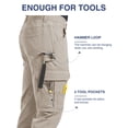 thumbnail image 3 of PULI Men’s Carpenter Work Pants Slim Fit Cargo Hiking Pants, Stretch Waterproof Outdoor Trousers with Pockets, 3 of 6