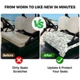 thumbnail image 4 of Golf Cart Seat Covers for 2 Seater,Sage Green Flower Microfiber Cart Seat Towel Blanket,Vintage Farmhouse Boho Leaf Spring Absorbent Breathable Non Slip Bench Seats Protector for Golf Course 51"x31", 4 of 9