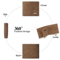 thumbnail image 4 of LOUEBICA Mens Wallet Leather RFID Blocking Large Capacity Trifold Wallet for Men with 10 Card Holders, 4 of 7
