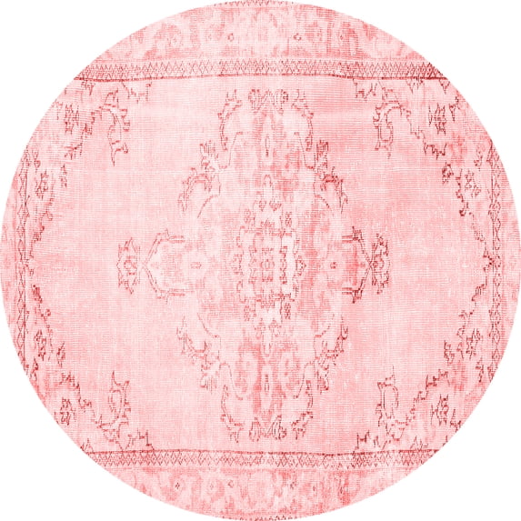 Ahgly Company Indoor Round Persian Red Traditional Area Rugs, 8' Round