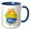 Blue/White, variant on 3drose, Funny Beach Quote, I'm on Island Time., 11oz Two-tone Yellow Mug