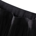 thumbnail image 3 of SWSMCLT Women's Long Skirt Elegant Mid Rise Winter Casual Elastic Calf Length Pleated Elastic Waist Black X-Small-Large, 3 of 4
