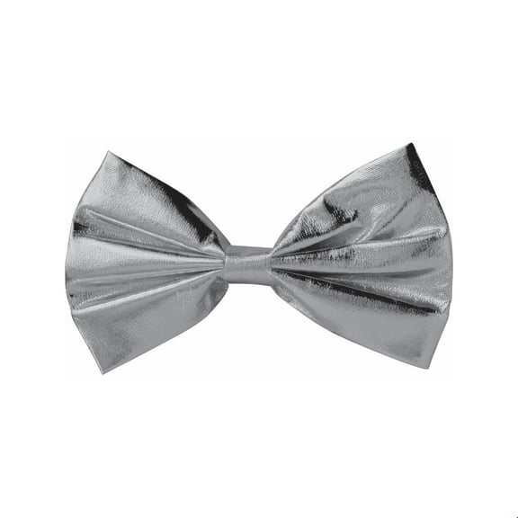 Halloween Costume Accessory Silver Bow Tie
