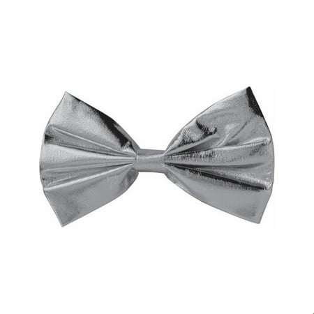 Halloween Necktie - Halloween Costume Accessory Silver Bow Tie