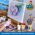 thumbnail image 6 of KEFF Stretched Canvas for Painting - 10-Pack - 2 of Each 4x4, 5x7, 8x10, 9x12 and 11x14 Canvas - 100% Cotton Pre-Primed, Great for Pouring, Acrylic, Oil, Wet and Dry Art Media, 6 of 7