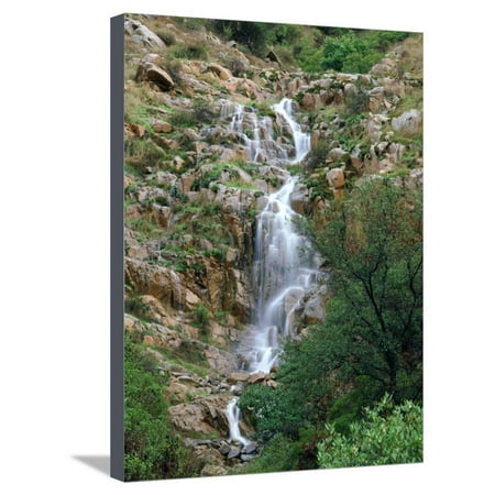 San Diego To Idaho Falls USA, California, San Diego, Mission Trails Regional Park. a Waterfall Stretched Canvas Print Wall Art By Jaynes Gallery ()