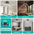 thumbnail image 2 of Anqidi 18” Rustic Black Metal Ceiling Fan with Light Kit and Remote Control, 2 of 12