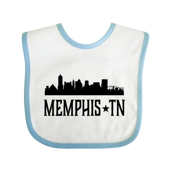 Inktastic Memphis Tennessee City Skyline Boys or Girls Baby Bib
