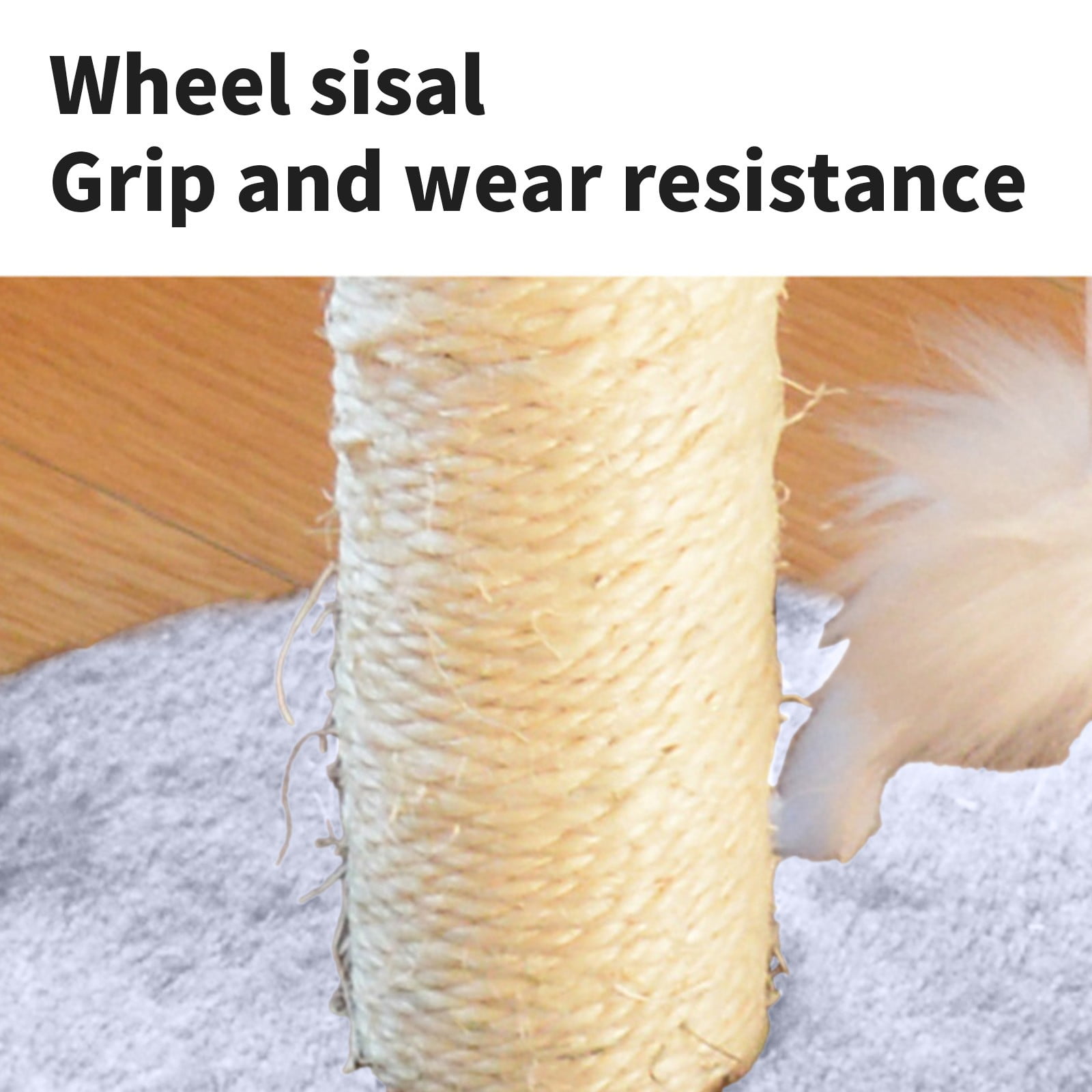 Sisal Cat Scratching Post for Indoor Cats and Kittens with Sisal Scratcher Poles, Post Cats Climbing Frame Cats Tree Small Cats Toy Cats Jumping Terrace Corpuscle Board