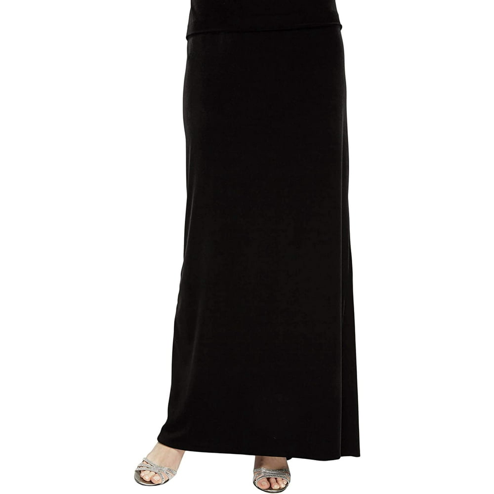 Alex Evenings Womens Maxi Skirt Plus Stretch Velvet Velour 1x