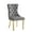 Gold & Gray, variant on Velvet Dining Chairs Set of 2, Upholstered Tufted Dining Chairs with Stainless Steel Legs & Pull Ring for Dining Room, Living Room(Silver White)