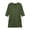 Army Green, variant on Notched Split V Neck 3/4 Sleeve Dual Side Patch Pocket Solid Longline Loose Tunic Plus size Top for Women All Season Casual Daily Loungewear
