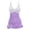 Purple, variant on Xfvqtps Women One Piece Swimsuit Swim Dress Tummy Control Stripe Ruched Bathing Suits V Neck Ruffle Skirt Swimwear Green