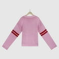 thumbnail image 3 of Clearance! Yajing Pullover Sweaters for Women Womens Pullover Sweaters Heart Print Sweater for Long Sleeve Crewneck Valentine's Day Knitted Pullover Love Tops L Pink, 3 of 5