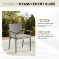 thumbnail image 2 of BPS Outdoor Chair Cushions Set of 2, 19" x 19" Water Resistant Outdoor Seat Cushions for Patio Furniture Dining Chair Pads Replacement, Brown, 2 of 9
