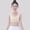 Beige, variant on Girls Square Neck Modal Cotton Training Bra Multipack Tagless Seamless Fixed Thin Pads Wide Stretch Straps Puberty Crop Top for Preteen Girls 7 To 14 Years Old Beige M