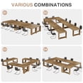 thumbnail image 4 of Tribesigns Farmhouse Conference Table for 6 to 8 People,7 ft Rectangular Meeting Table for Office,Working, Oak, 4 of 8