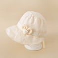 thumbnail image 2 of PEACNNG Newborn Baby Hat Baby Girls Adjustable Hat Princess Lace Bow Bonnet Infant Hats Baby Sun Cap Summer Toddler Caps 0-3 Years, 2 of 5