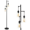 thumbnail image 2 of Industrial Floor Lamp for Living Room, 3 Floor Lamp Hanging Bubble Glass Shade, 2 of 7