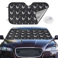 thumbnail image 2 of Fotbe Cartoon Rooster Car Windshield Sunshade | Sun Visor Protector Front Window Shade, Keeps Out UV Rays, Keeps Your Vehicle Cool-, 2 of 7
