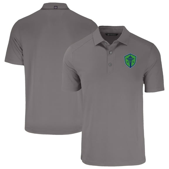 Men's-Cutter & Buck  Gray Seattle Sounders FC Big & Tall Forge Eco Stretch Recycled Polo
