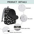 thumbnail image 4 of Alien and UFO Black Pattern Backpack for School, Cute School Bag with Adjustable Shoulder Straps and Padded Back, 15.7"x11.8"x5.5", 4 of 5