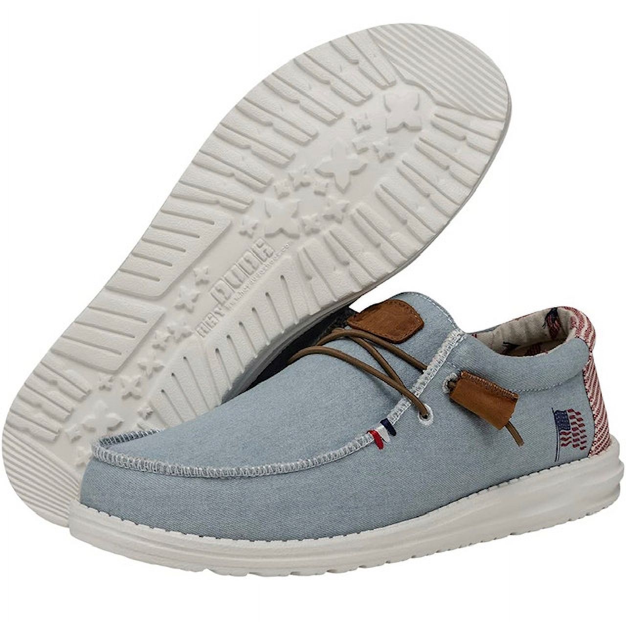 Hey Dude Wally Americana Denim Stripe Size 13 | Mens Shoes  display picture 3